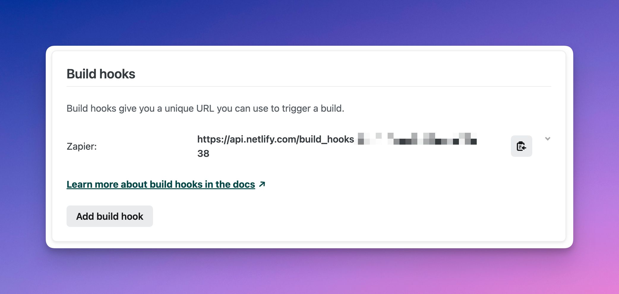 Netlify Build Hook